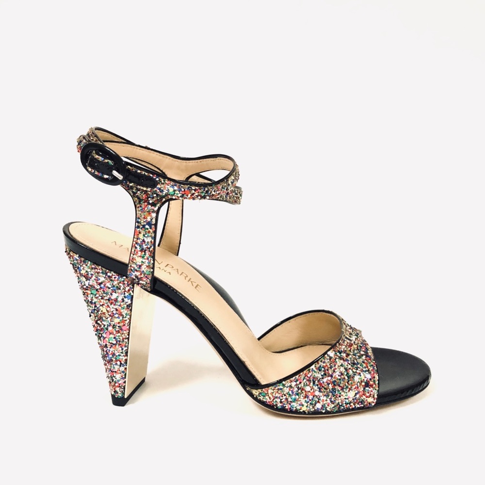 Marion Parke Loretta Glitter High-Heel Sandals